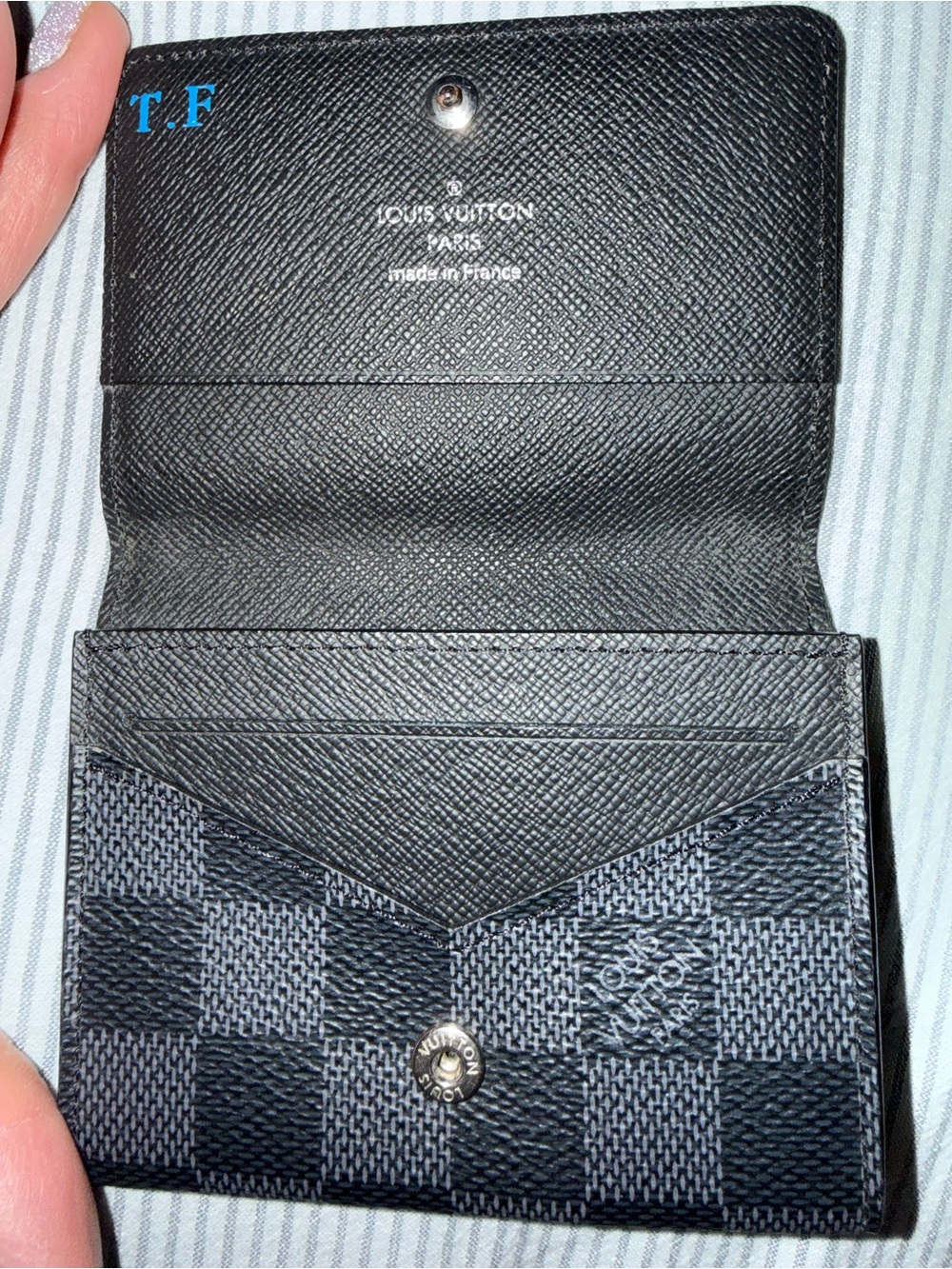 Louis Vuitton Black and Gray Damier Card Case